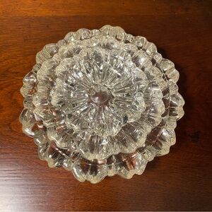 Hazel-Atlas nesting floral ashtrays